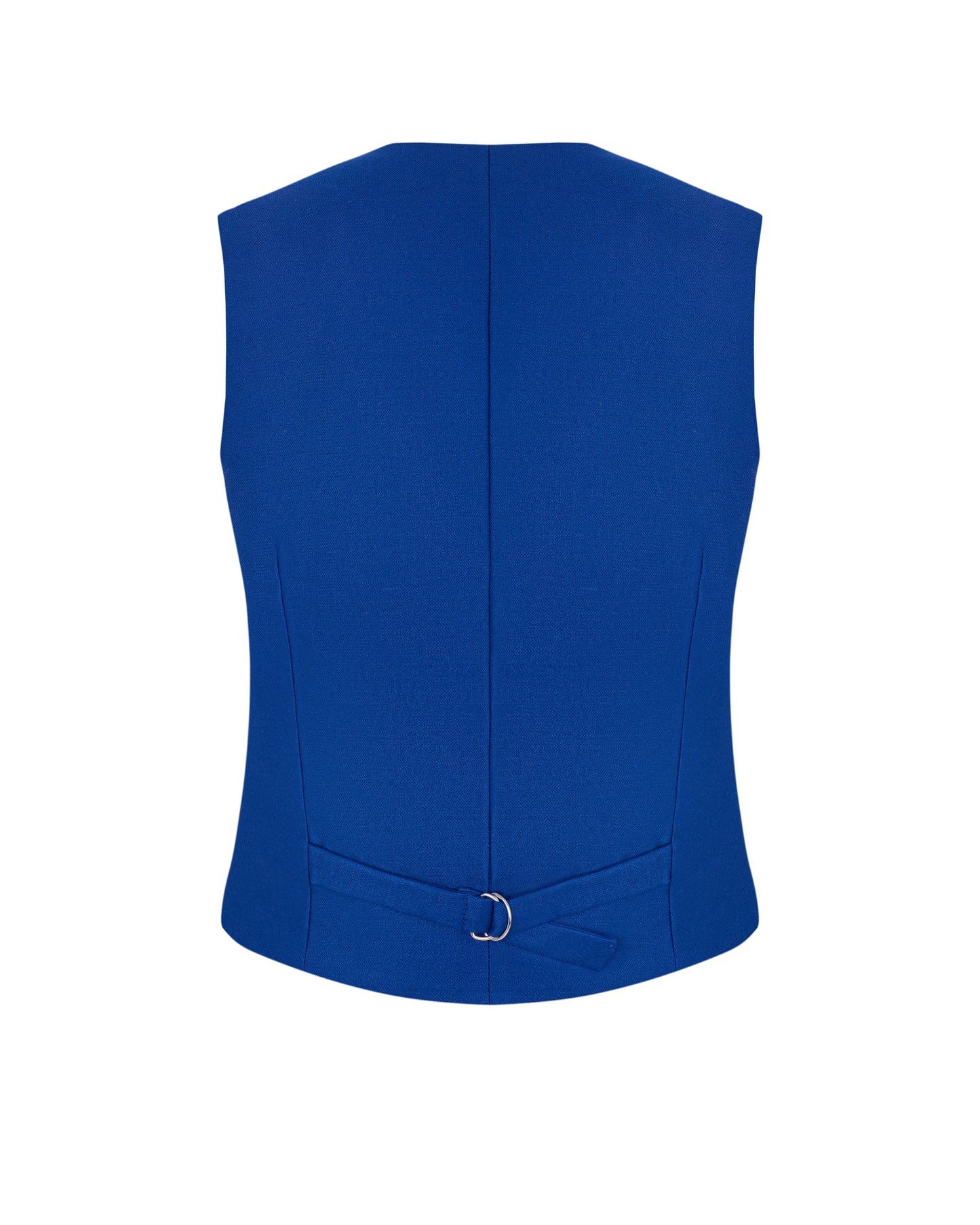 Electric Vest front view – tailored blue waistcoat