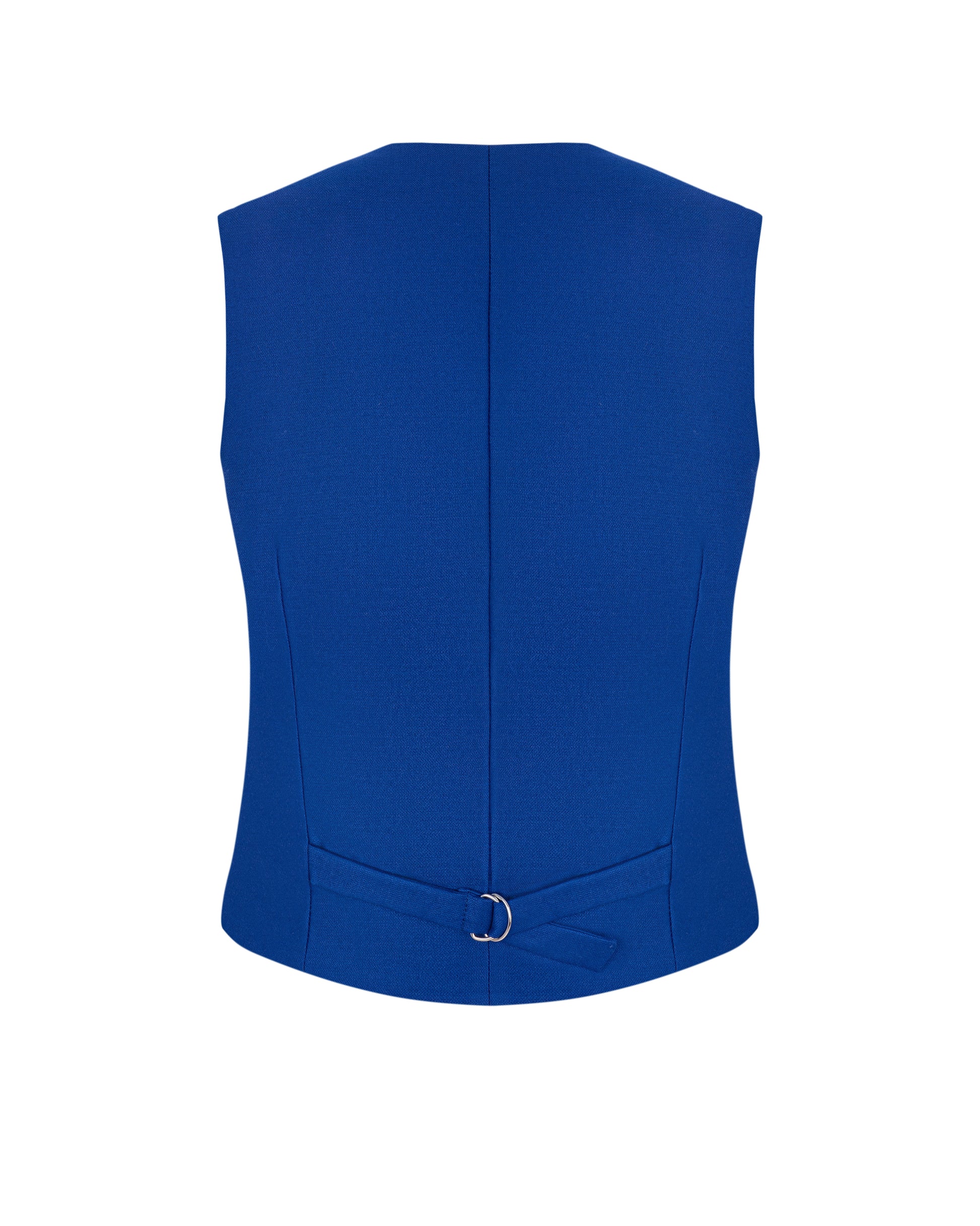 Electric Vest front view – tailored blue waistcoat