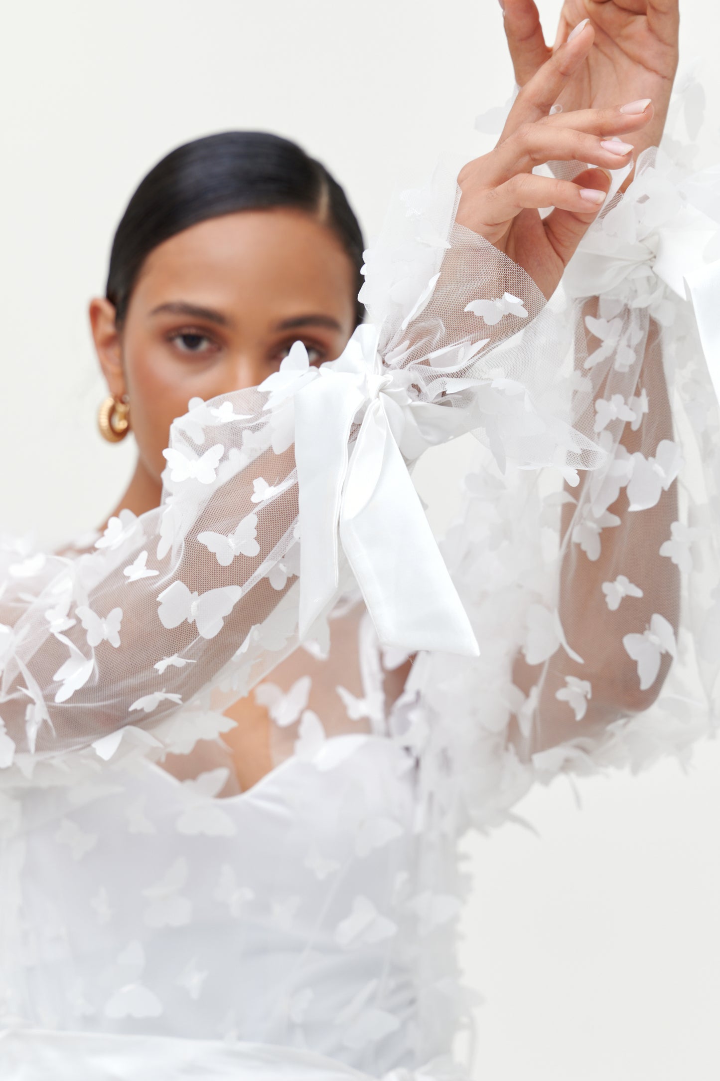 Bridal butterfly robe