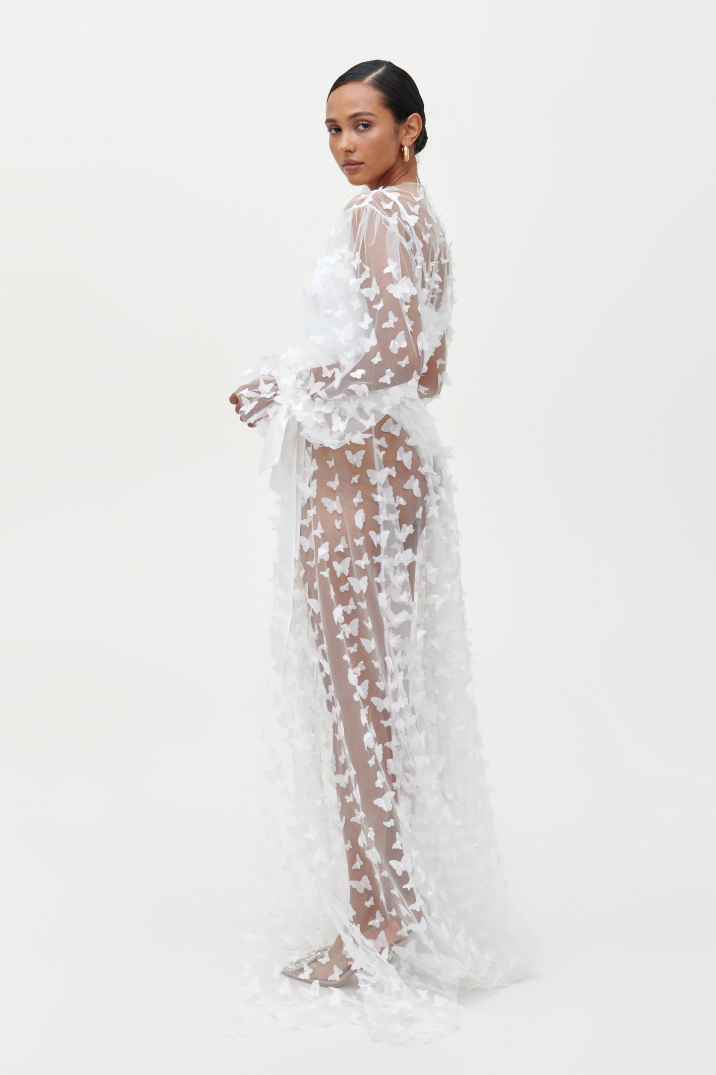 Bridal butterfly robe
