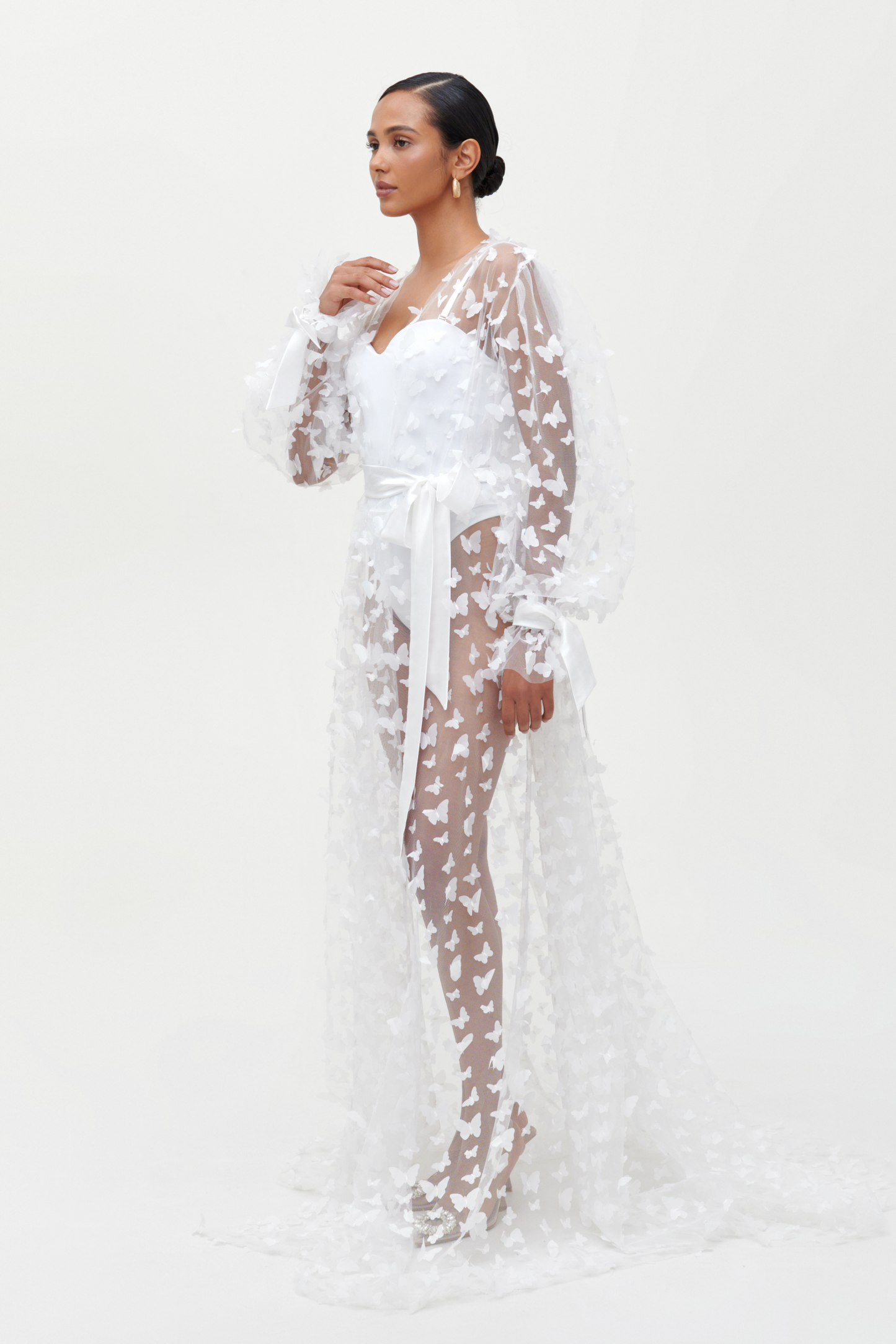 Bridal butterfly robe
