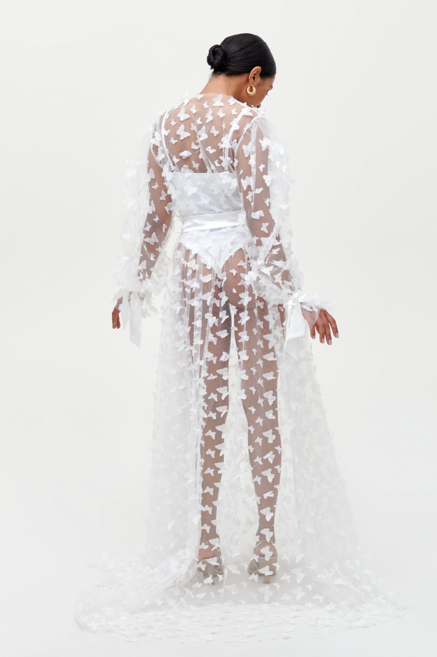 Bridal butterfly robe