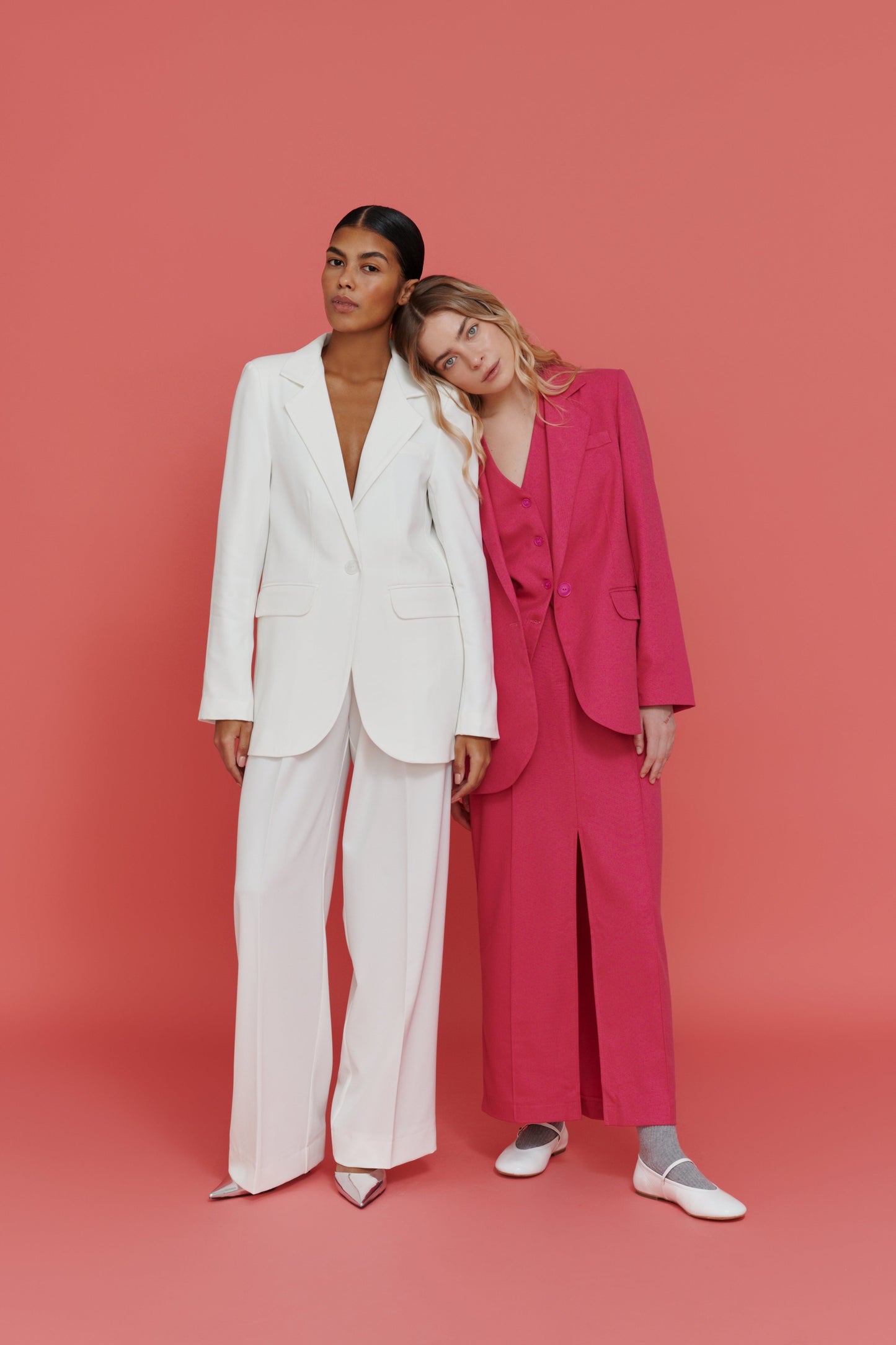 White Palazzo Pants – High Rise Wide Leg Trousers with Pockets