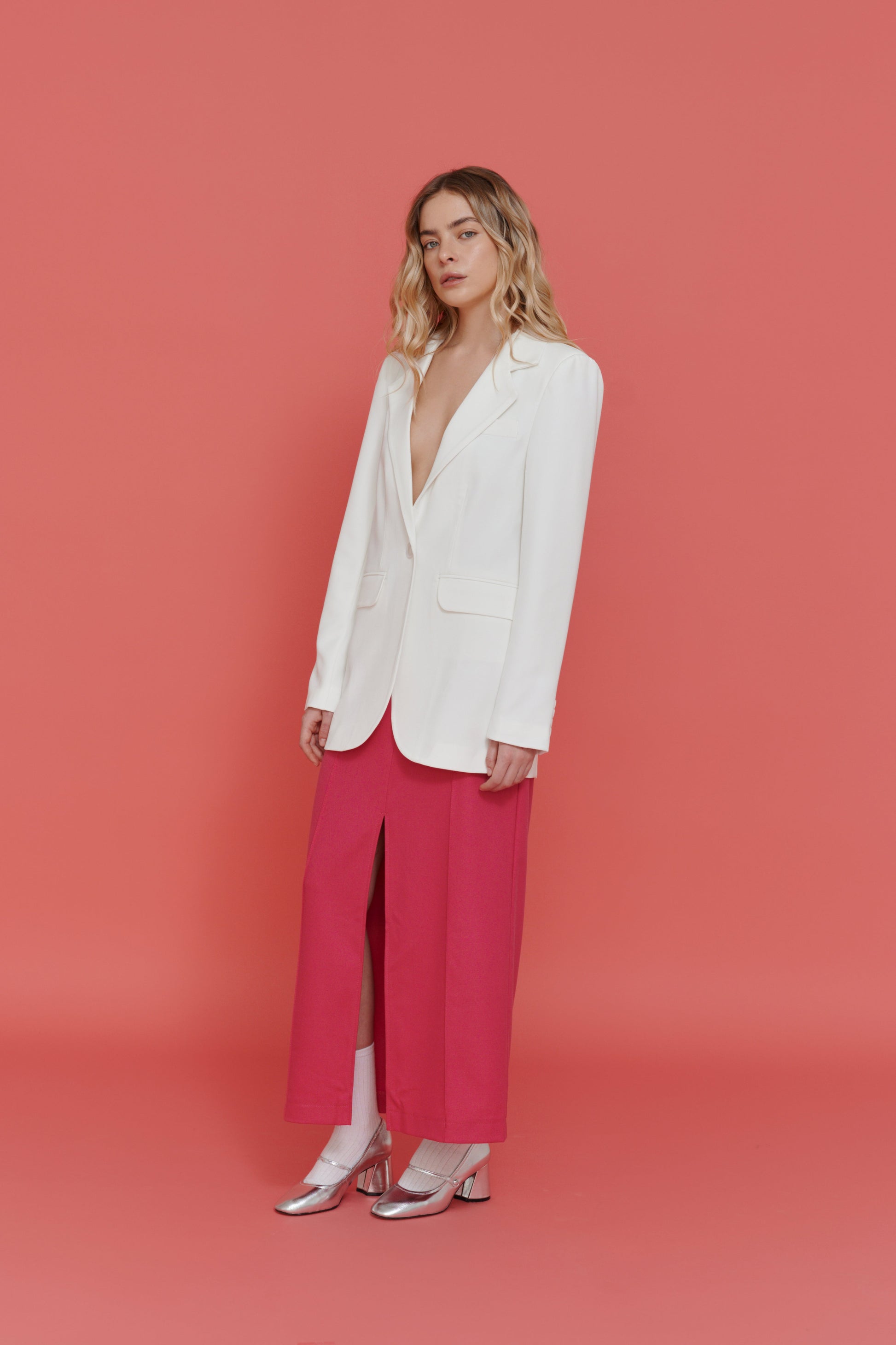 Pink Skirt side view – premium women’s skirt