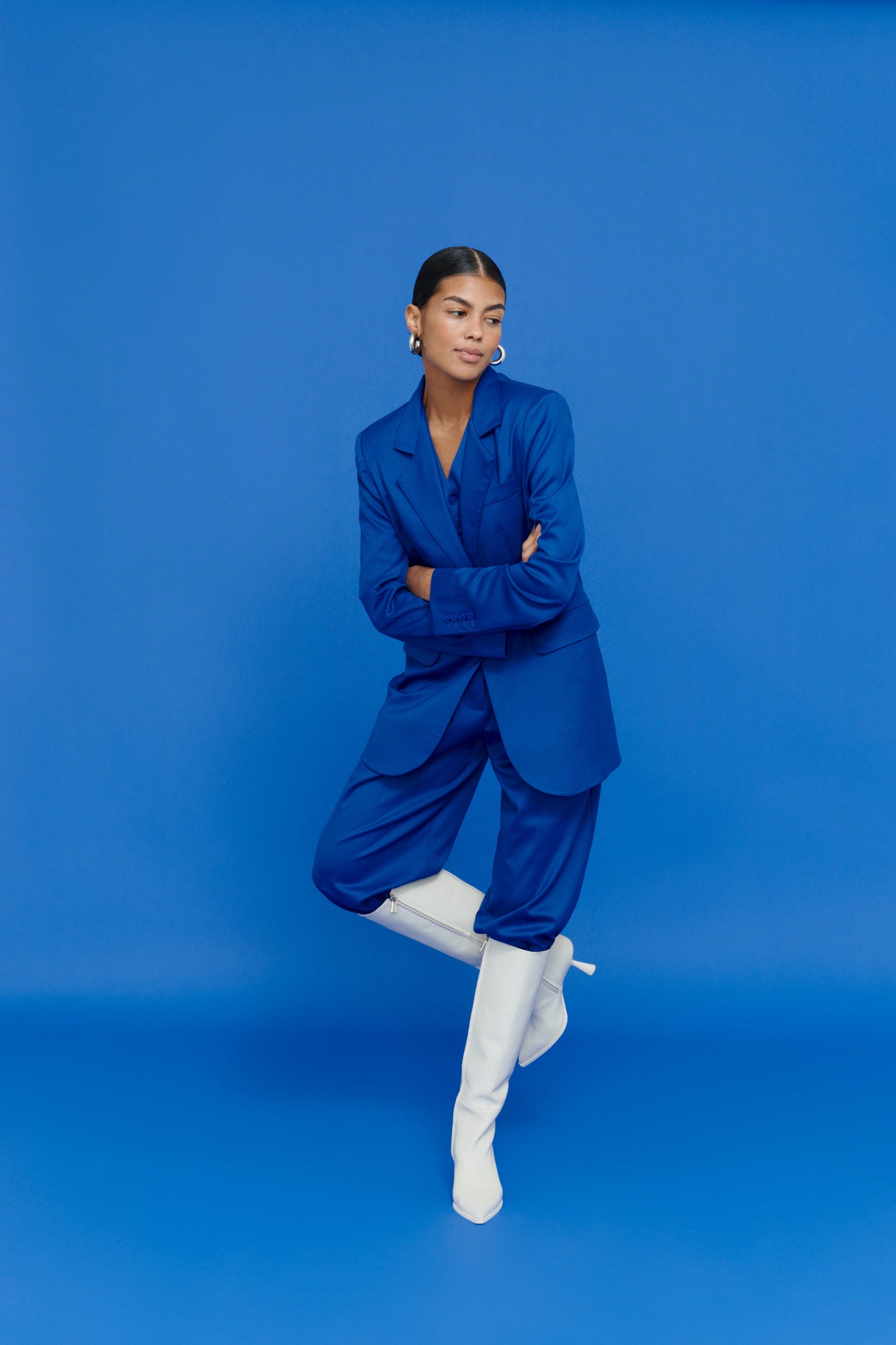 Electric Palazzo Pants – Women’s Wide-Leg Suit Trousers