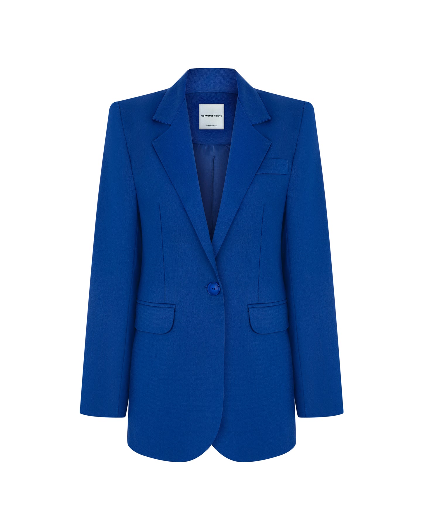 Electric Blazer front view – oversized tailored women’s jacket