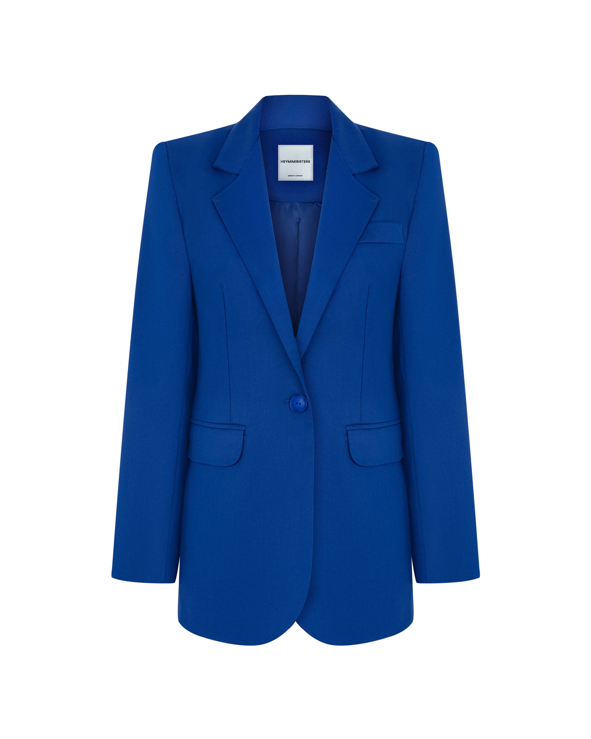 Electric Blazer front view – oversized tailored women’s jacket