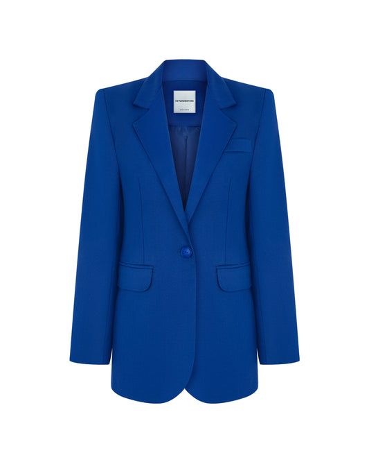 Electric Blazer front view – oversized tailored women’s jacket