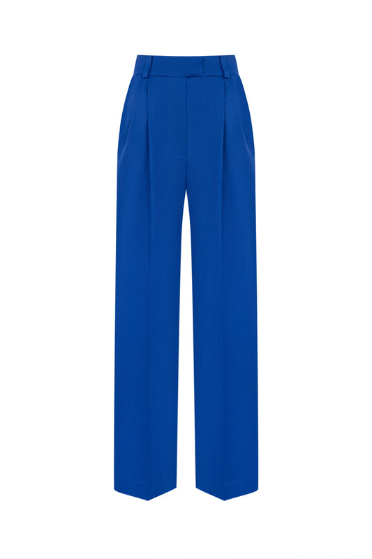Electric Palazzo Pants front view – wide leg high rise