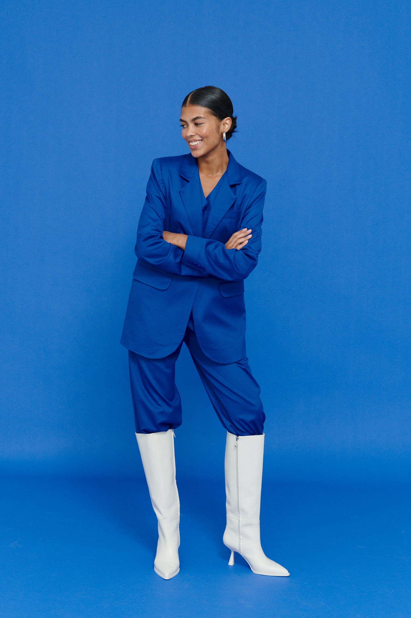 Electric Vest full outfit – bold electric blue co-ord set