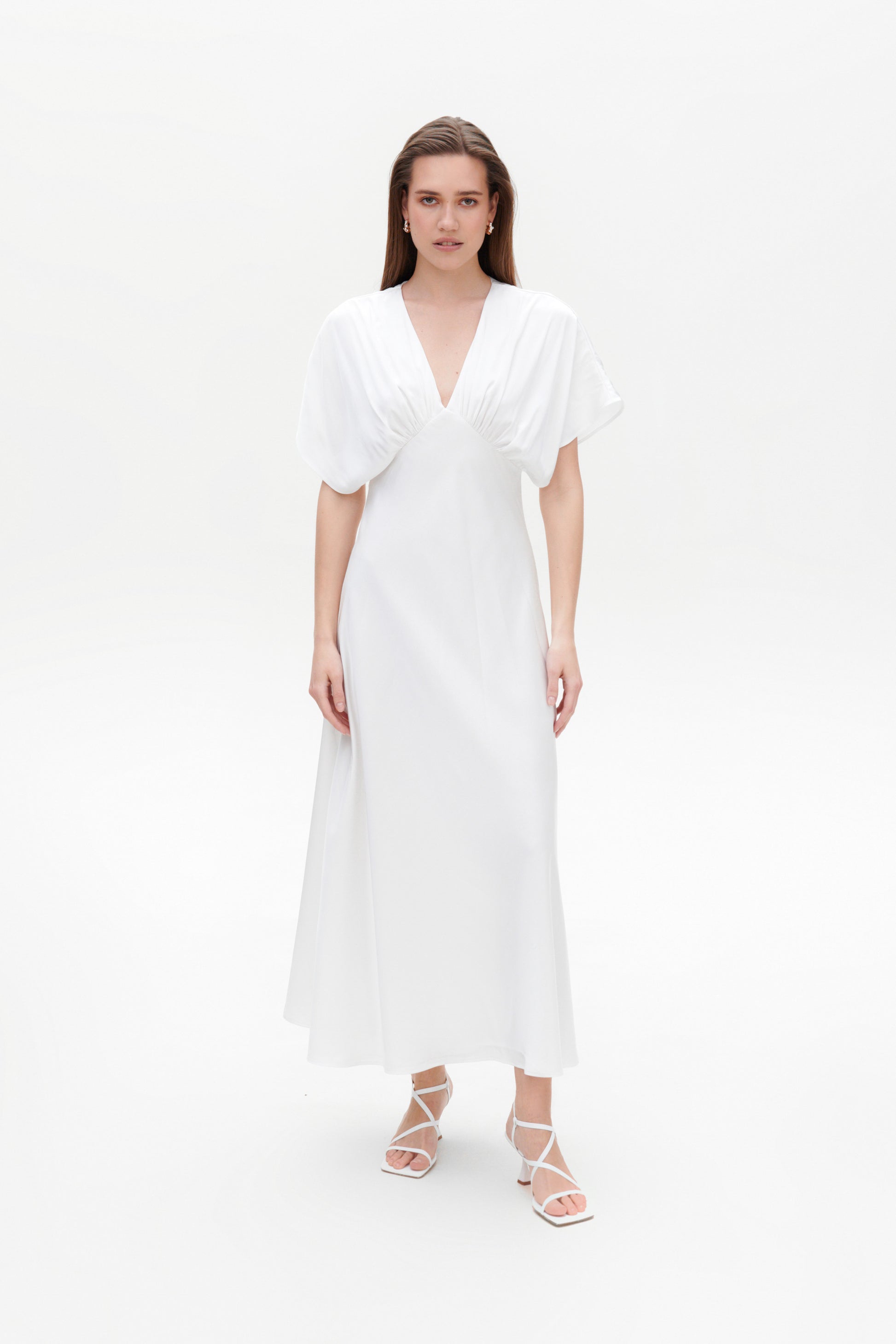 White Gretta Dress front view