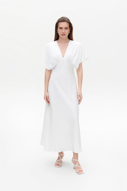 White Gretta Dress front view