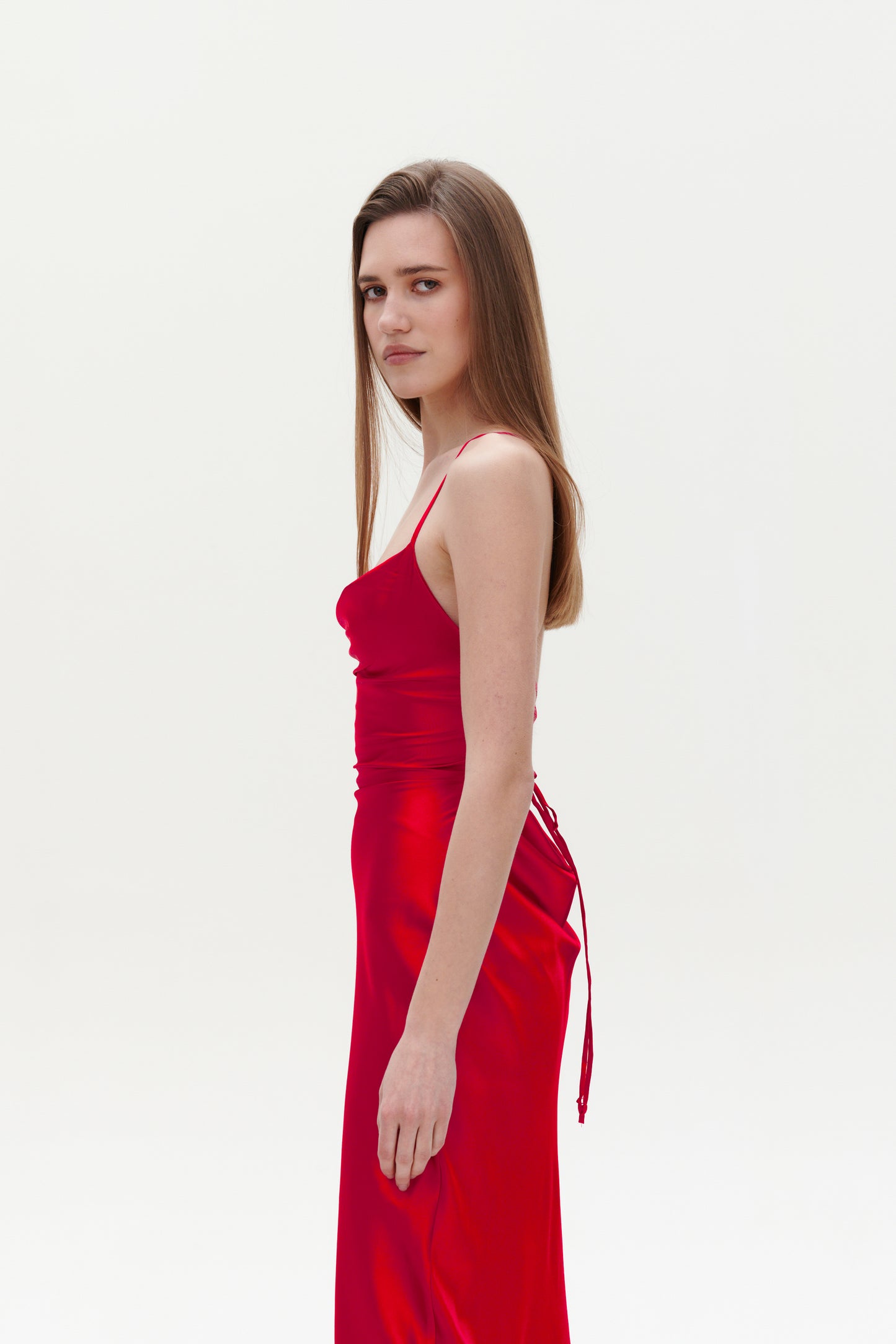 Red maxi dress