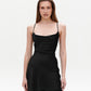 Black slip mini dress