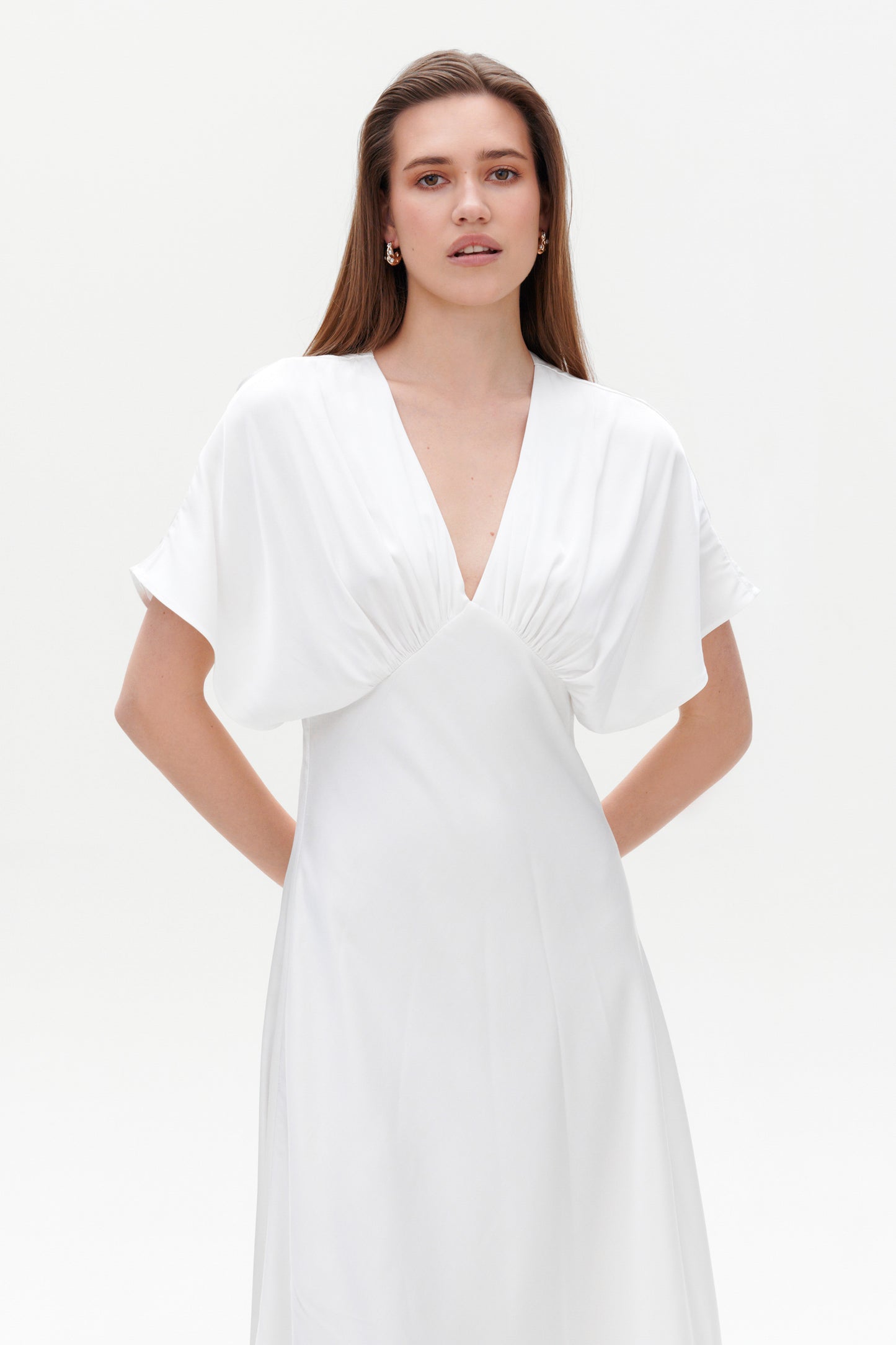 White Gretta Dress close-up details