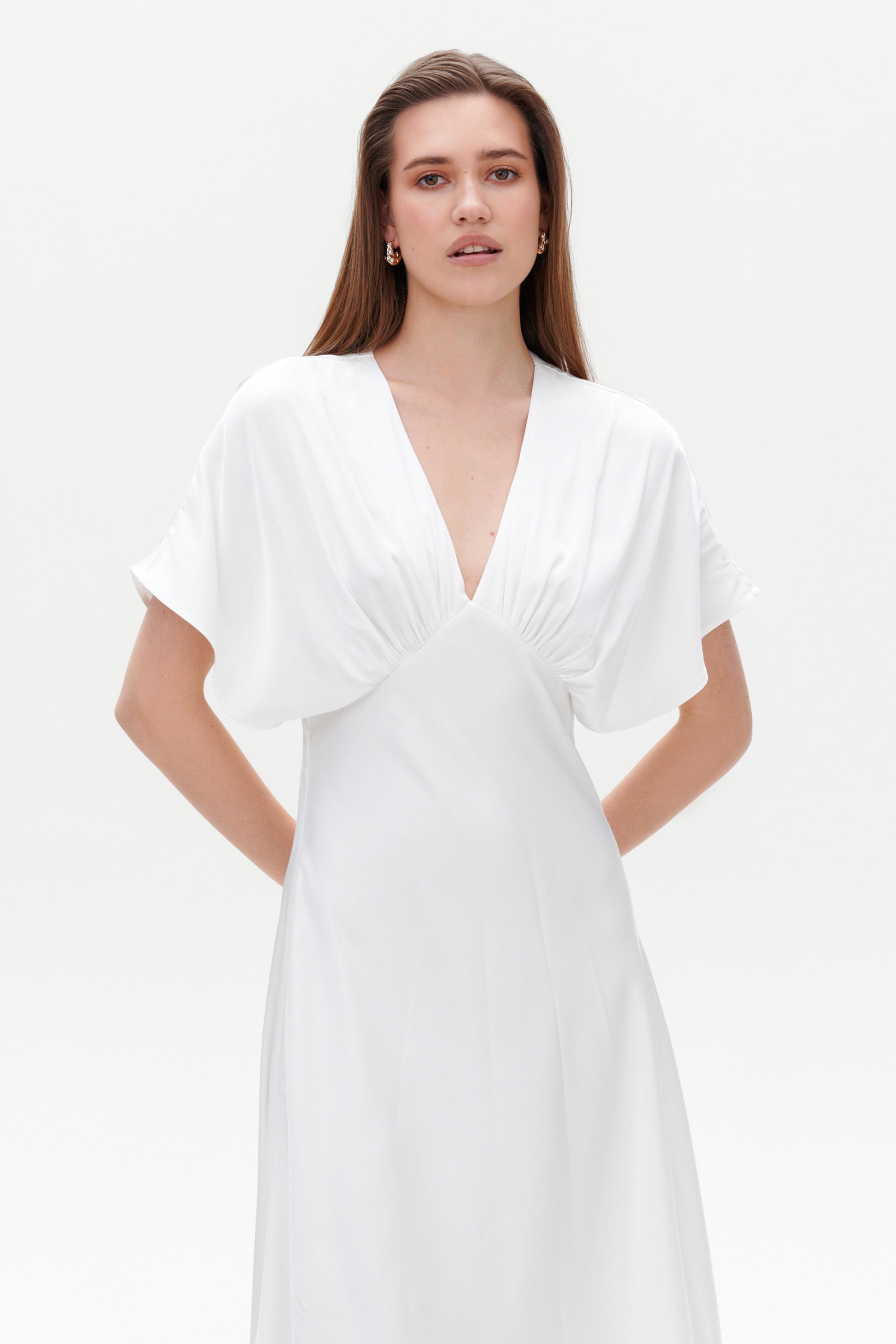 White Gretta Dress close-up details