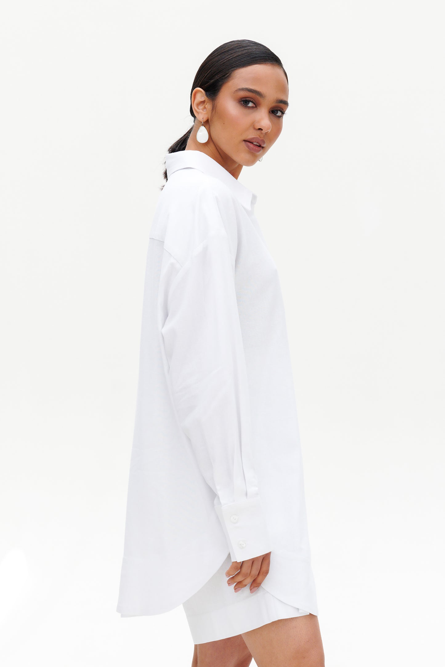 White linen shirt