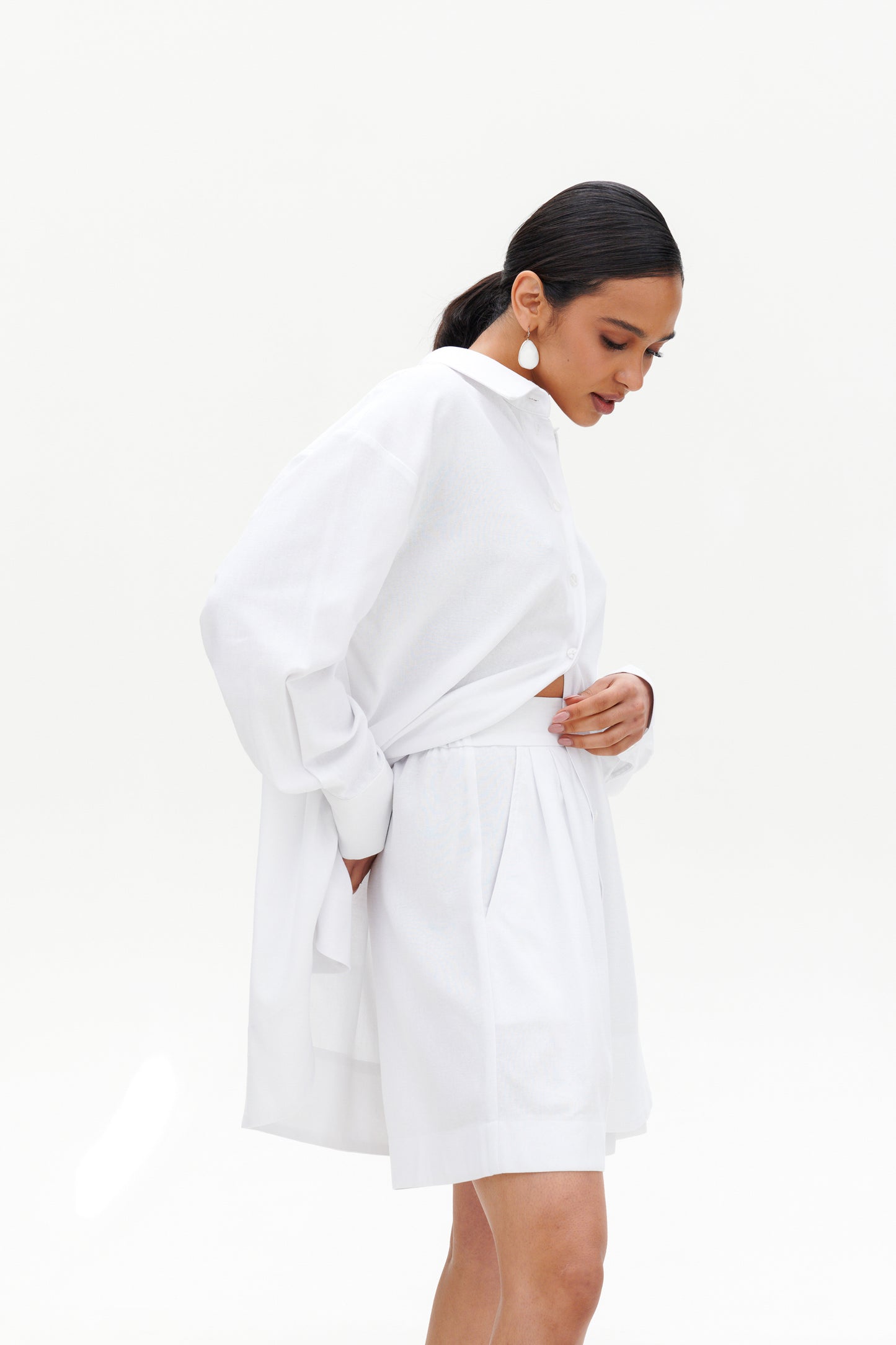 White linen shirt