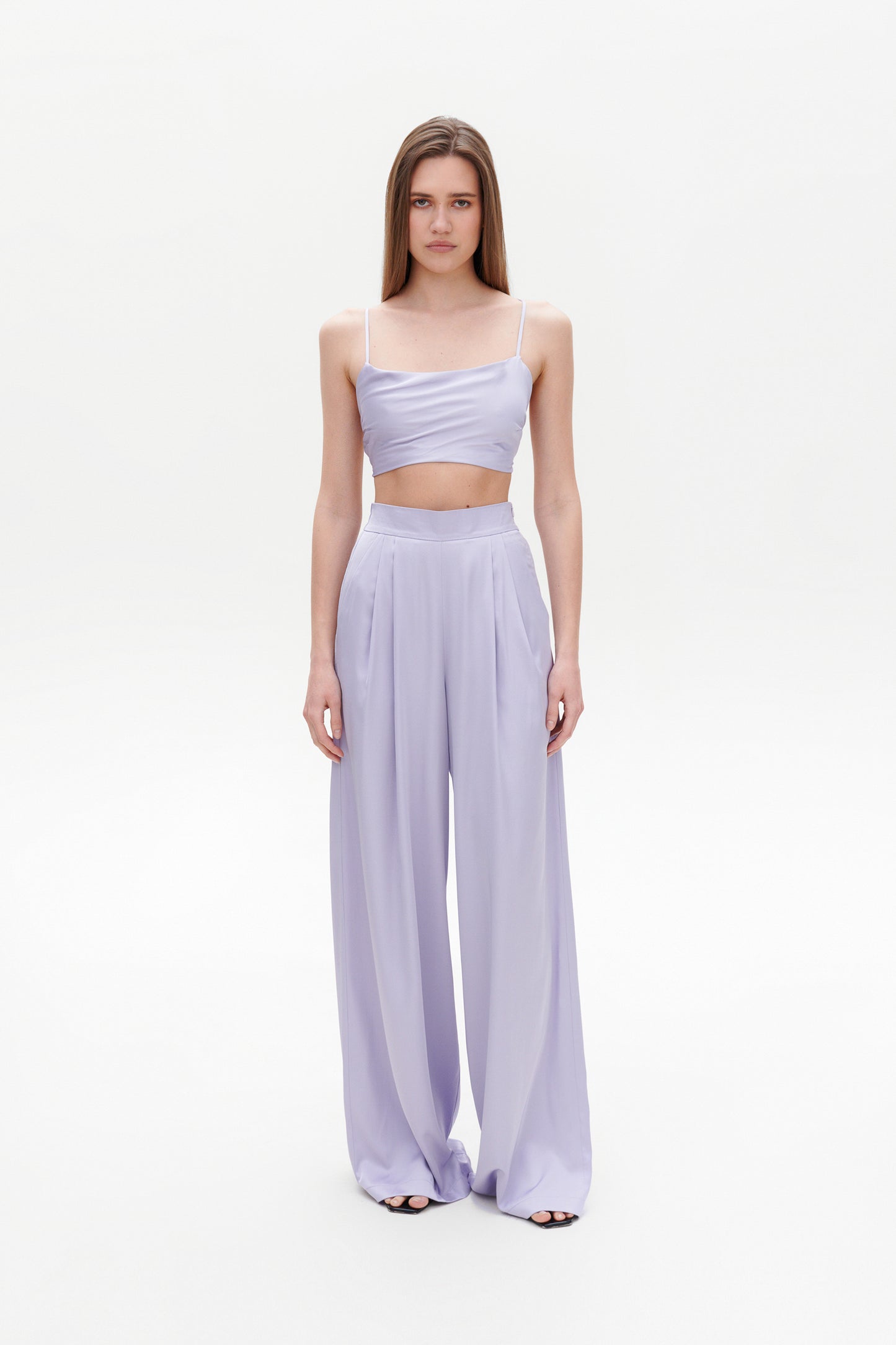 Lilac satin pants