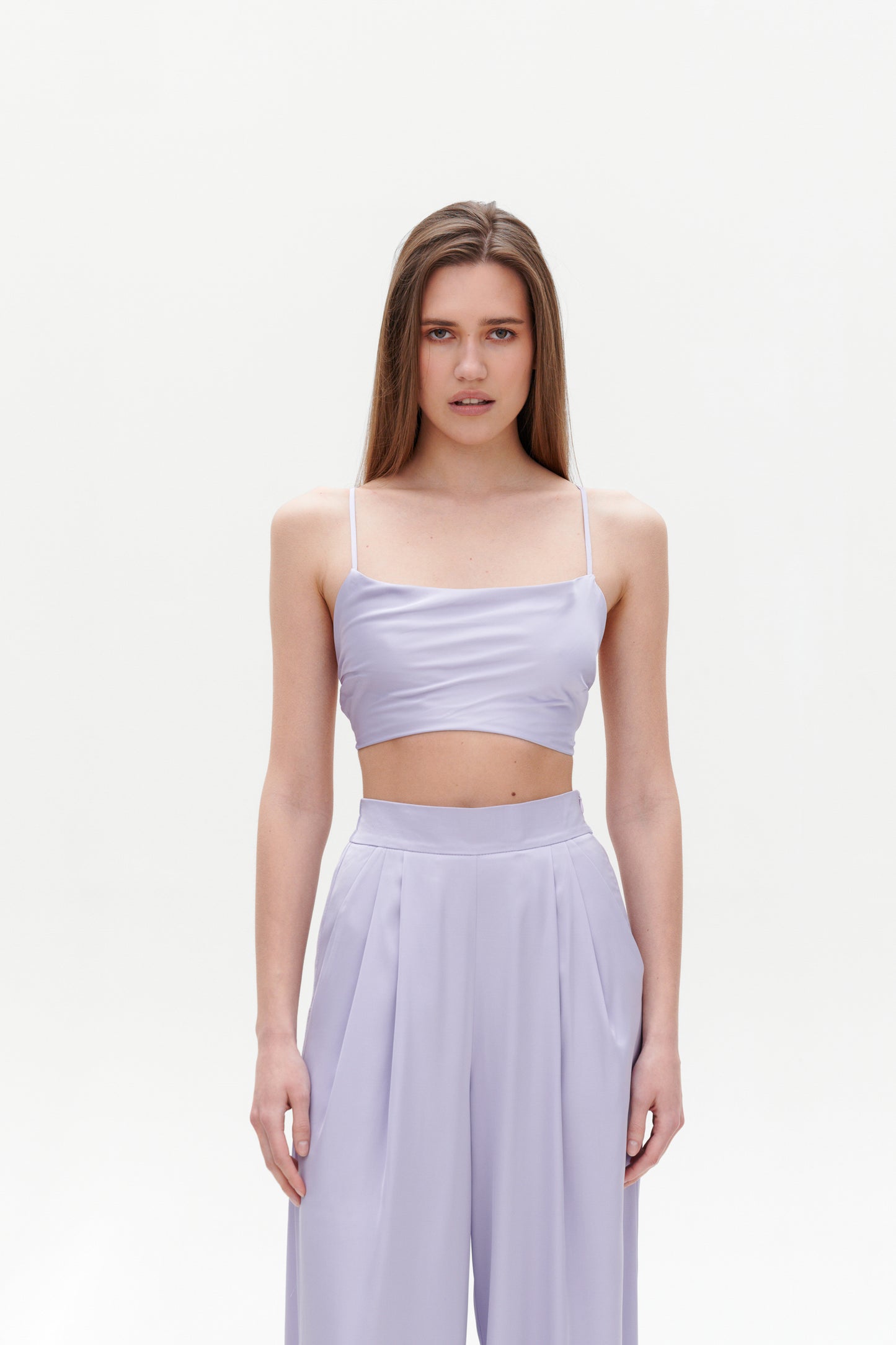 Lilac satin pants