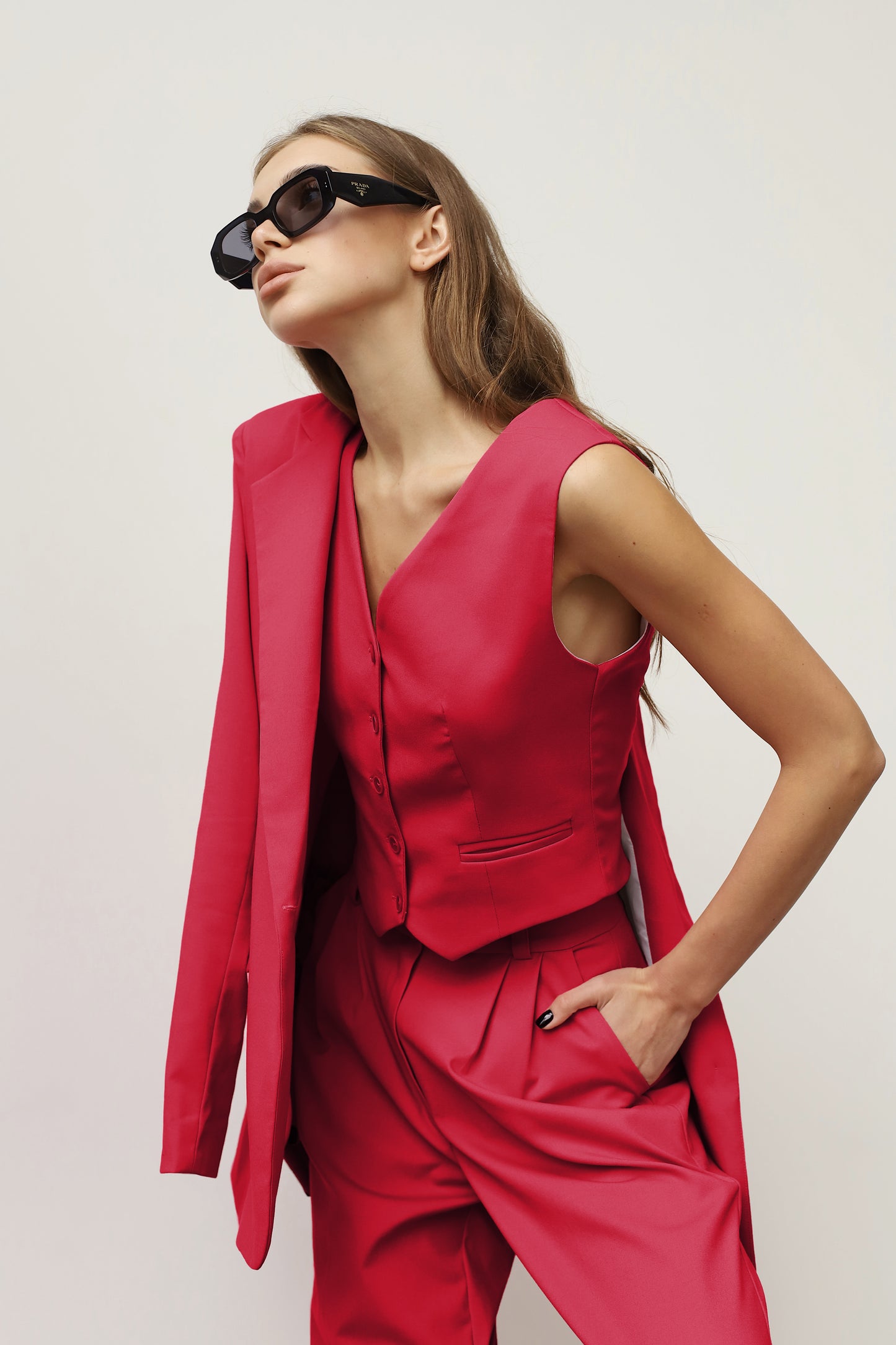 Red suit women