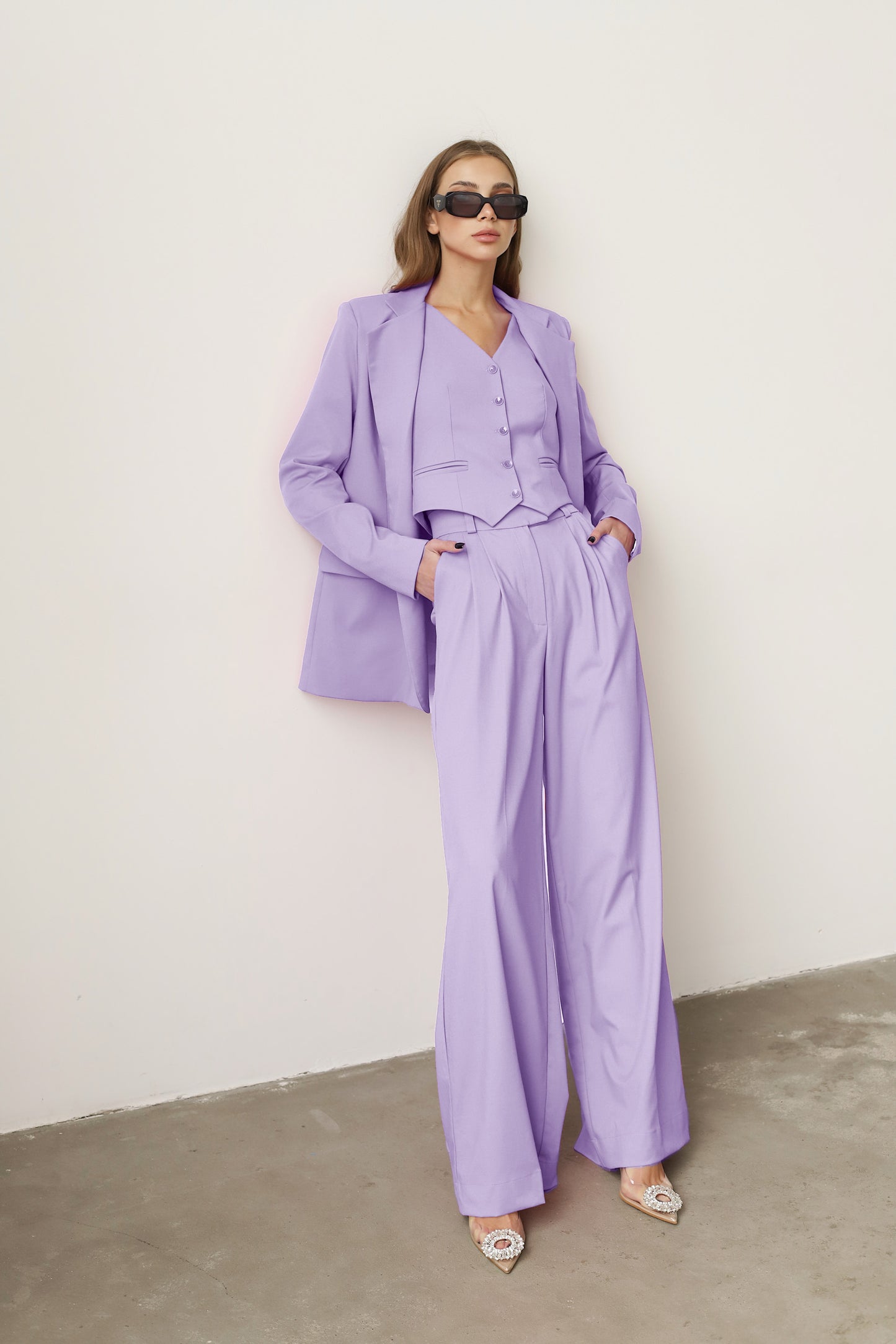 lilac suit