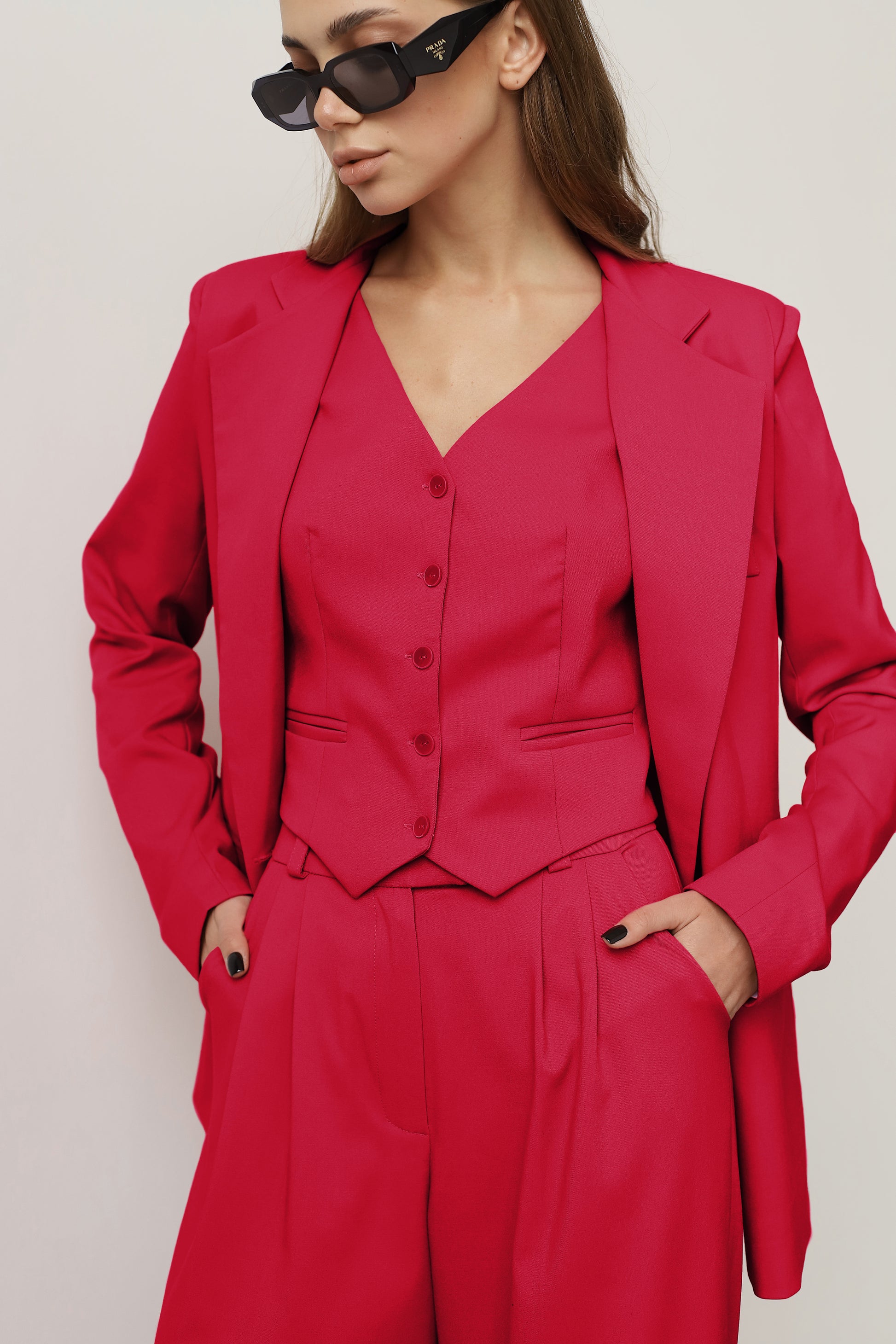 Red blazer jacket