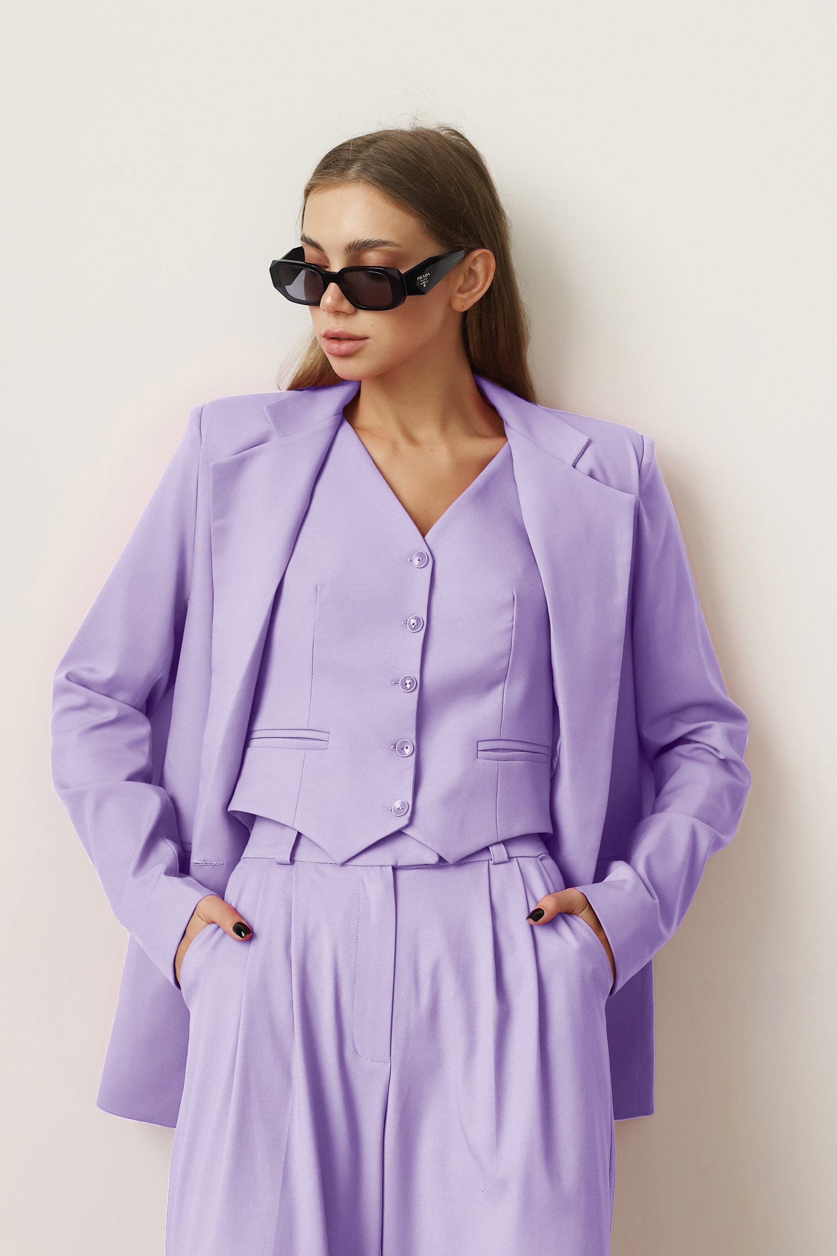 Lilac Blazer – Oversized Tailored Jacket – HEYMIMISISTERS