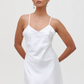 White pearl mini dress
