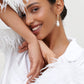 Satin white feather pajamas – stylish nightwear with detachable cuffs