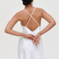 White pearl mini dress