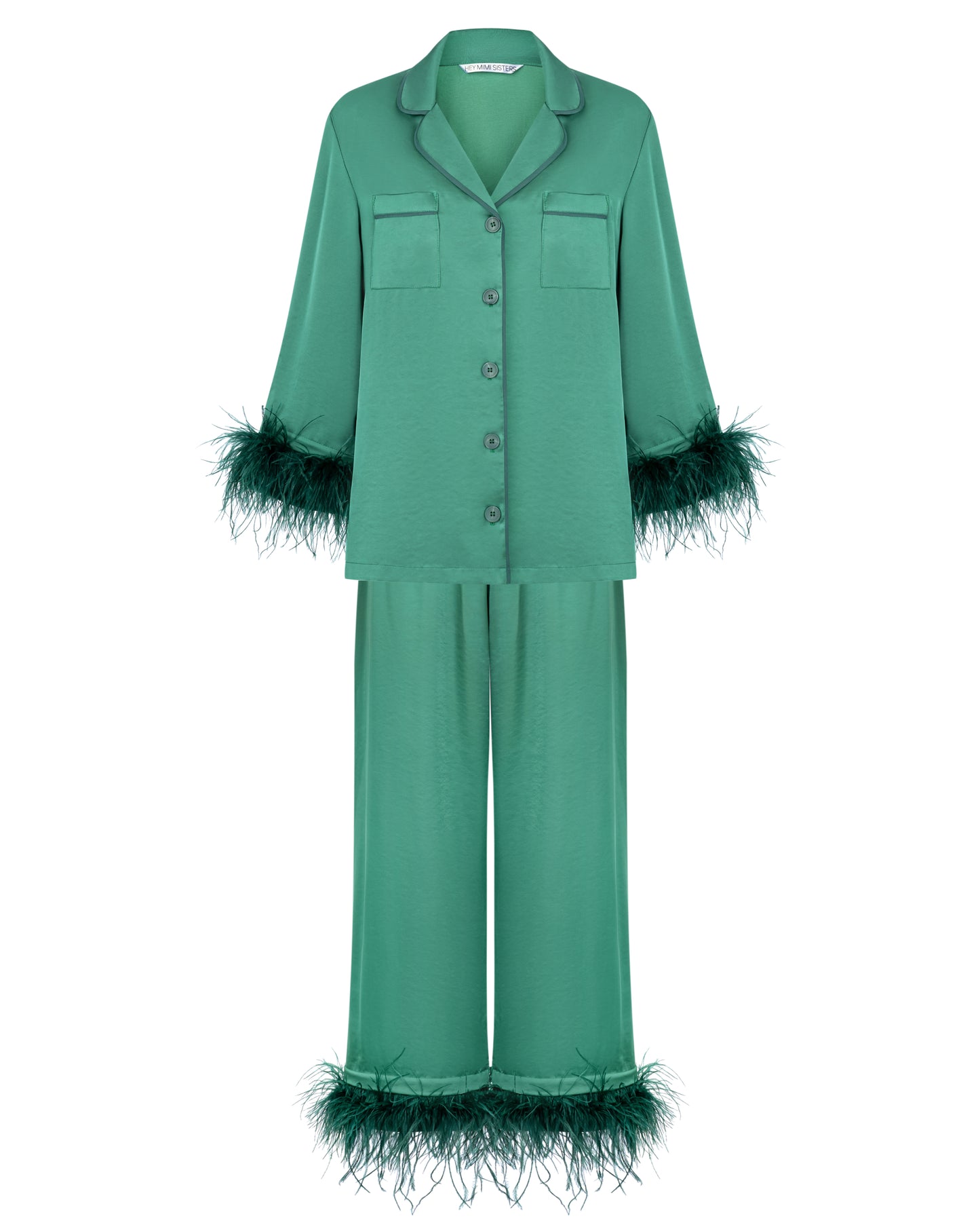 Pine Green feather pajamas