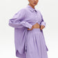 Lavender linen shorts