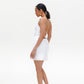 White slip mini dress