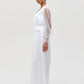 White pearl bridal robe