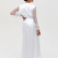 White pearl bridal robe