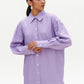 Lavender linen shorts