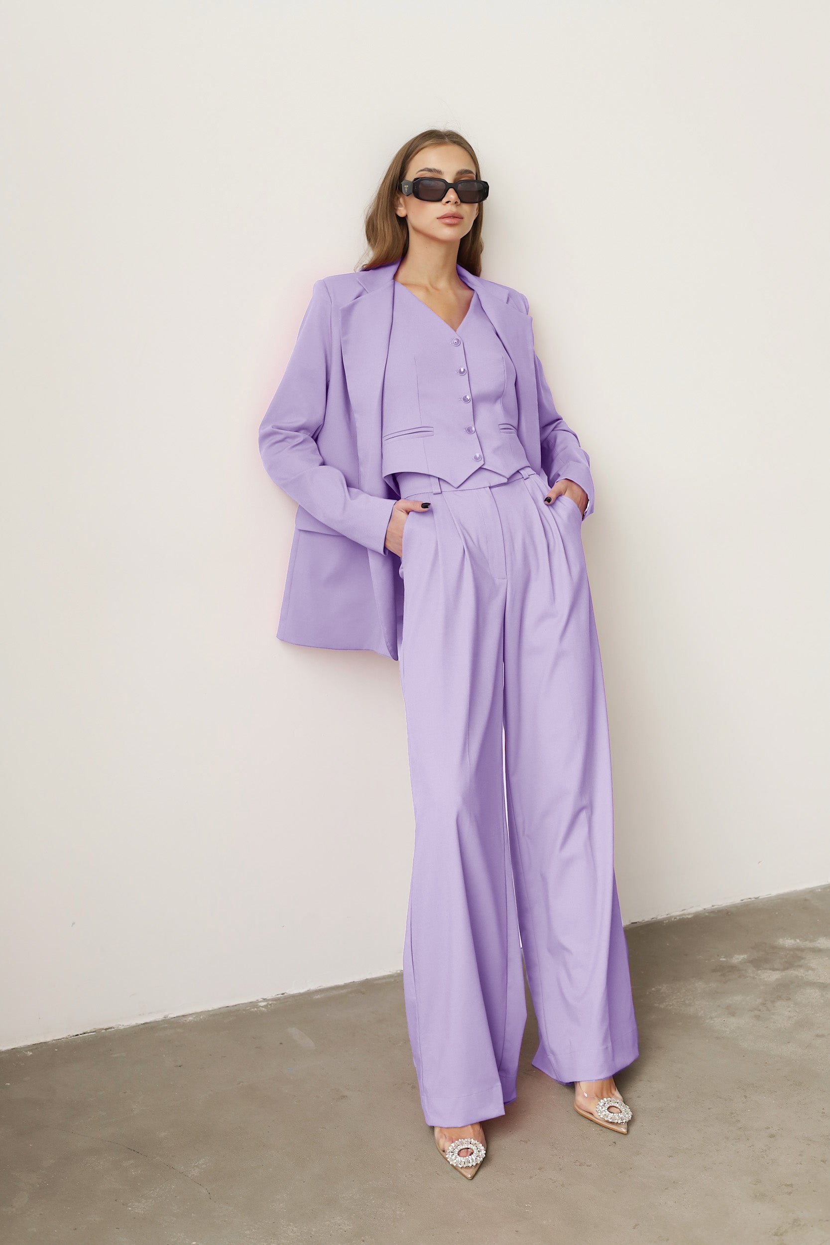 lilac suit