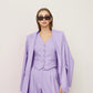 lilac pants and blazer suit  