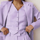 lilac pants and blazer suit