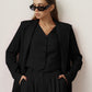 Black blazer and shorts suit  