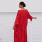 Red silk robe