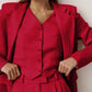 Red Pants and Blazer Suit
