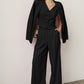 three piece black suit  